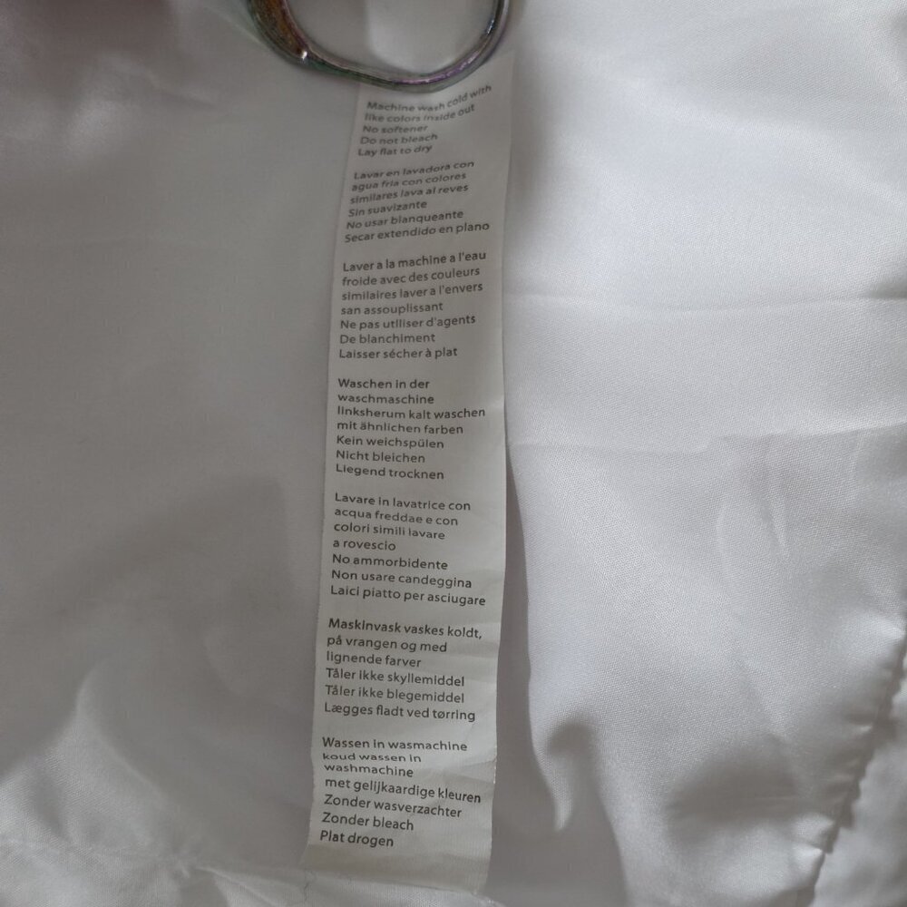 Fabletics Puffer Jacket Women XXL White Full Zip LS Pockets Lined Preppy Cottage - Picture 12 of 16